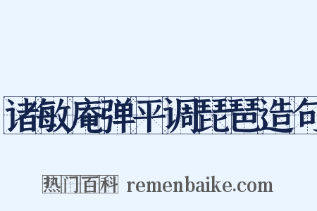 诸敏庵弹平调琵琶造句是什么意思的图片